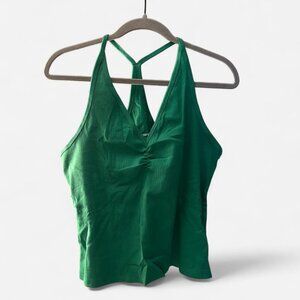 green racerback tank top